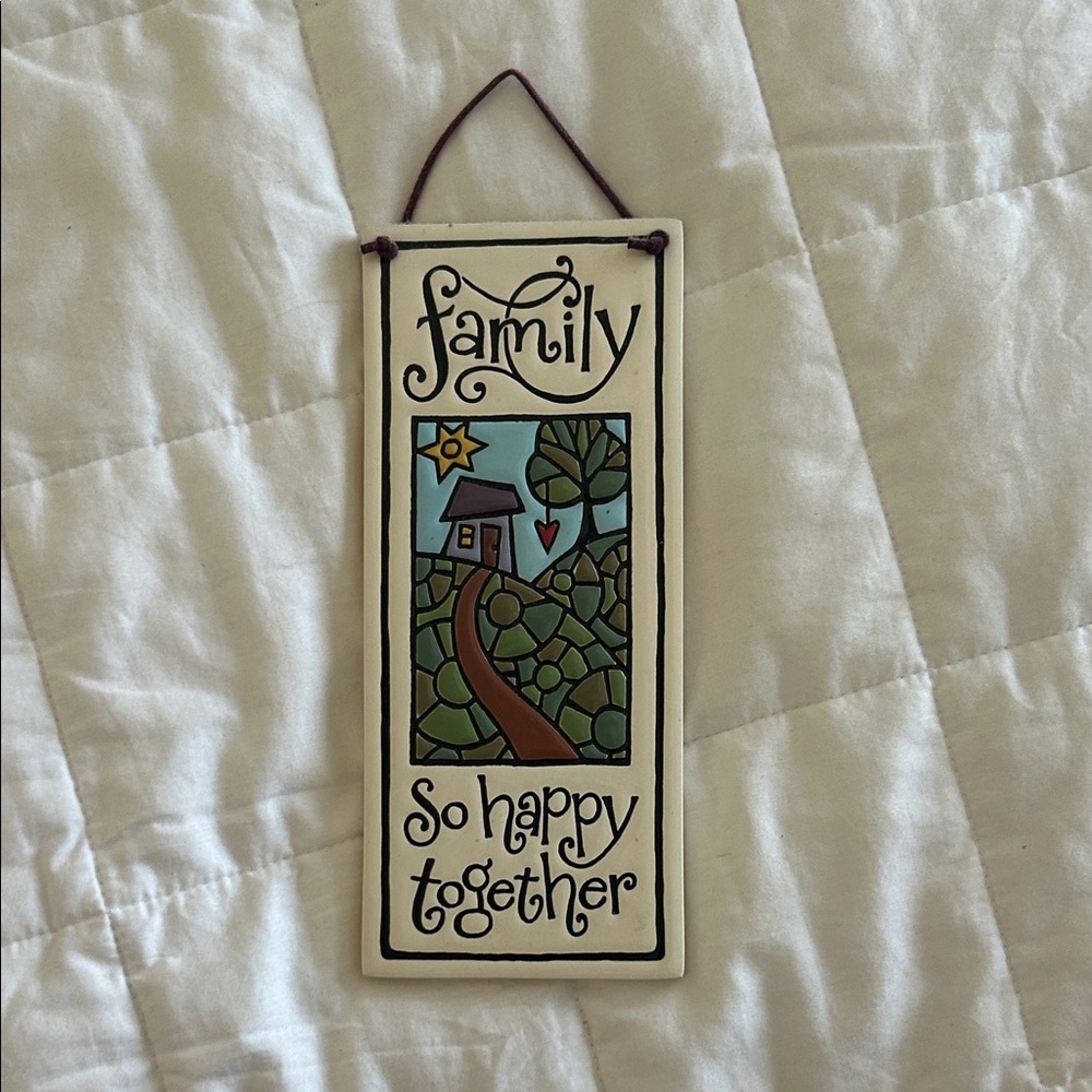 Family Wall Decor Plaque - Multicolor